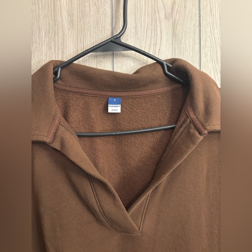 Old Navy Brown Collared Pullover Sweater - Picture 3 of 4